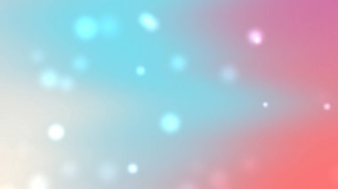 Yüzen Işık Parçacıkları ile Yumuşak Mavi Pembe Portakal Gradyan Arkaplanı