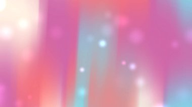 Parlayan Işık Parçacıkları ile Pastel Pembe Turuncu ve Mavi Gradyan Arkaplanı
