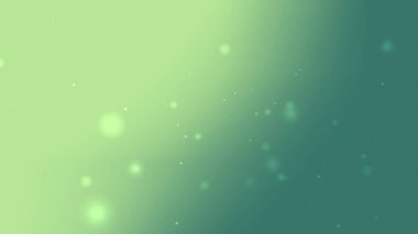 Yüzen Hafif Bokeh Parçacıkları ile Yeşil Teal Gradyan Arkaplanı