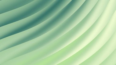 Pastel Yeşil Soyut Eğri Katmanlı Çizgiler Yumuşak Gradyan Arkaplanı