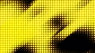 Parlak noktalı desenli sarı yarım ton arkaplan ve yaz festivali temaları için harika örtüşen siyah dalga parlak tasarım temaları veya küresel müzik ve moda etkinlikleri için dijital reklamlar