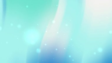 Açık mavi su ve beyaz Gradyan kıvrımlı dalga şekilleri ve parlayan bokeh parçacıkları ile yeni yıl kış promosyonları veya minimalist zarif olay arka planı ve dijital tasarımları için mükemmeldir.