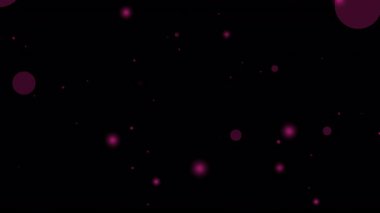 Siyah şeffaf arkaplanda pembe parlayan noktalar ve parçacık ışıkları romantik temalar için mükemmel sevgililer günü kutlamaları için ya da büyülü fantezi dijital örtüler