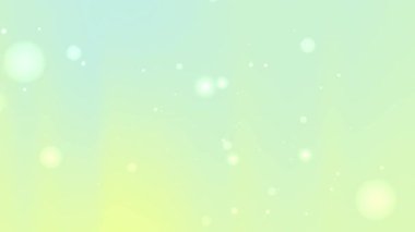 Pastel limon sarısı nane yeşili ve gök mavisi gradyan. Parlayan bokeh parçacıkları bahar kutlaması davetiyeleri veya modern minimalist tasarım projeleri için mükemmel.