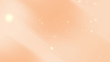 Soyut yumuşak şeftali arkaplan, parlak ışık saçan ve yüzen parçacıklar Noel ya da düğün davetiyesi gibi şenlik tasarımı için mükemmel.