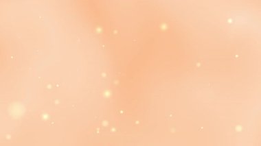 Ramazan Bayramı ya da düğün davetiyesi dijital tasarımı sıcak, temiz, rüya gibi ve modern soyut arkaplan için ideal yüzen yumuşak, parlak parçacıklara sahip pastel portakal gradyanı