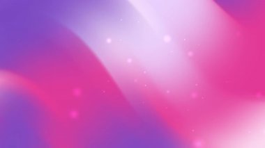 Pembe ve mor gradyan dalga akışı ve yumuşak parlak parçacıklar düğün davetiyesi sevgililer günü arkaplanı veya romantik ürün tasarımı için idealdir.