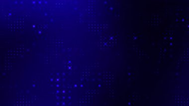 Koyu mavi dijital noktalar. Parlak ve ışık efektleri modern UI tasarımı veya dijital pazarlama sunumu için mükemmel.