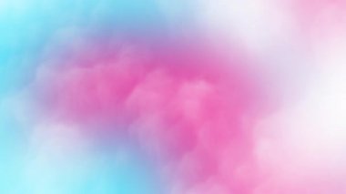 Yumuşak bulut dokusunda açık pembe ve mavi gradyan içeren pastel arka plan bebek partisi temaları veya uluslararası kutlama görselleri için idealdir.