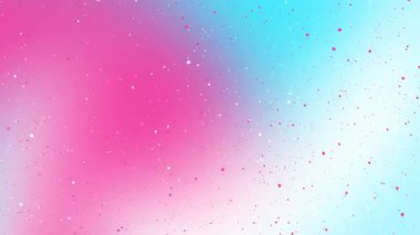 Açık pembe ve mavi renkli arkaplan, soyut boya lekeleri beyaz ve morumsu renklerde. Kutlama partileri için harika.