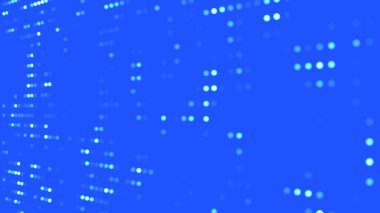 Dijital Soyut Harekette Parlayan Işık Parçacıkları ile Mavi Arkaplan