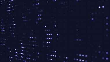 Mavi ve Siyah Parlayan Nokta Matrix Dijital Işık Arkaplan Canlandırması