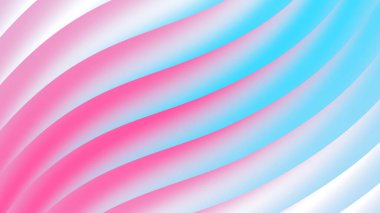 Açık Pembe ve Mavi Eğri Çizgiler Soyut Arkaplan Tasarımı