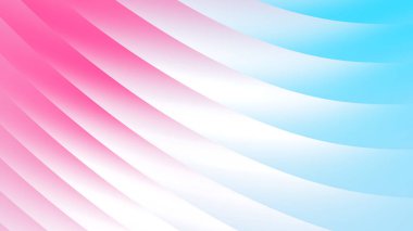 Açık Pembe ve Mavi Renkli Yumuşak Gradyan Dalgalı Çizgiler