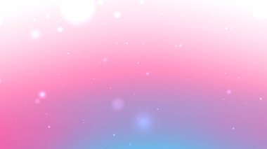 Parlak Açık Pembe ve Mavi Gradyan Arkaplan Yüzen Yumuşak Bokeh Işıkları