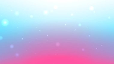 Yumuşak Bokeh Parçacıkları ile Açık Mavi ve Pembe Gradyan Arkaplanı