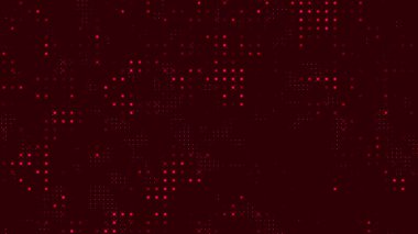 koyu kırmızı soyut dijital teknoloji arka planda küçük ve büyük daireler