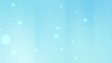Açık mavi Gradyan Arkaplanı Yumuşak Işık Bokeh Parıltısı ve Yüzen Parçacıklar