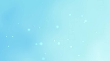 Parlayan Yüzen Işık Parçacıkları Canlandırması ile Mavi Pastel Arkaplanı