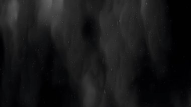 Yumuşak Beyaz Duman ve Dağılmış Parçacık Efekti ile siyah Arkaplan