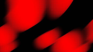 Soyut Kırmızı ve Siyah Yarım Tonlama Noktalı Arkaplan Deseni Tasarımı