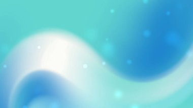 Parlayan Yumuşak Işık Bokeh ile Aqua Mavi Gradyan Dalga Arkaplanı