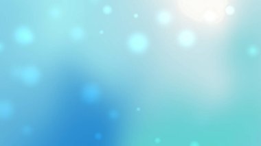 Açık Mavi Soyut Bokeh Arkaplanı Yumuşak Gradyan ve Parlayan Parçacıklar