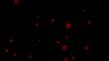 Kırmızı daireler siyah arkaplan üzerinde yer alır