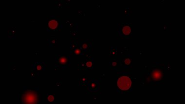 Şeffaf Alfa Kanalında Kırmızı Parlayan Parçacık Kaplama Arkaplanı