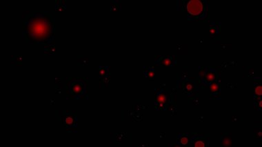 Kırmızı daireler siyah arkaplan üzerinde yer alır