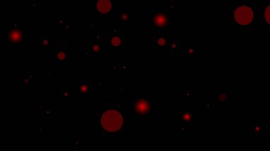 Şeffaf Arkaplan Canlandırma Efekti Üzerine Yüzen Kırmızı Işık Parçacığı