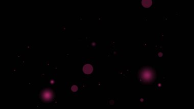 Siyah Şeffaf Alfa Efekti ile Pembe Parçacık Kaplama Arkaplan Animasyonu