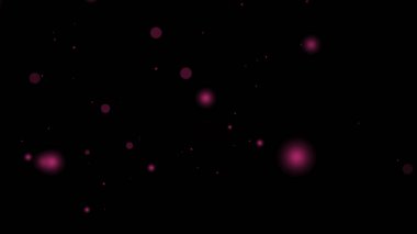 Kutlama Tasarımı İçin Siyah Arkaplanlı Pembe Parlayan Parçacık Kaplaması