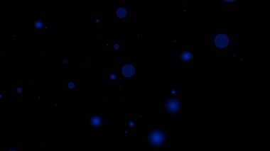 Siyah şeffaf arkaplan ile süzülen Mavi Parçacık Kaplama Efekti