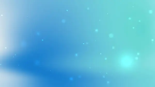Mavi 'den Teal Gradyan Arkaplanına Parlayan Bokeh Işık Parçacıklarıyla