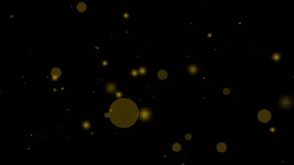 Altın halkaları ile siyah şeffaf arkaplan altın parçacık örtüsü