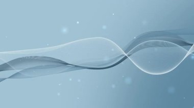 Arkaplanda beyaz ve mavi dalgalı çizgiler grafik tasarımlar ve soyut kavramlar için uygundur