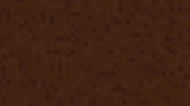 Pikselleştirilmiş arka plan zengin koyu kakao kahverengi renkleri ile retro video oyunu ortamları dijital sanat yiyecekleri ambalajlama arka planı veya klasik temalı grafik tasarım projeleri için mükemmeldir