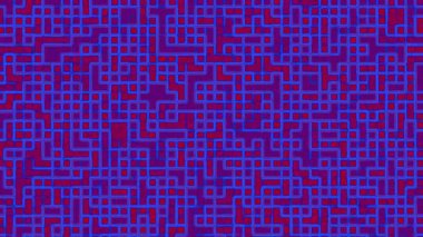 Küresel festival posterleri veya modern teknoloji tasarımları için mükemmel koyu kırmızı ve mor arkaplan üzerinde parlak mavi çizgileri olan soyut neon şebeke tasarımı