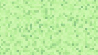 Yumuşak kare mozaik desenli kusursuz açık yeşil pikselli animasyon. Dijital temalar için mükemmel ilkbahar olayları eko tasarımı ya da doğanın ilham verici görselleri.