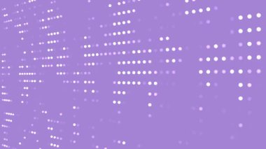 Küresel festival dekoru elektronik müzik posterleri ve modern teknoloji temalı dijital sanat eserleri için mükemmel yumuşak dalga desenleri oluşturan parlak, yuvarlak ışık noktalarıyla lavanta arkaplan