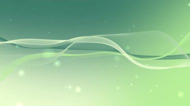 Zarif hareket çizgilerine ve Dünya Günü kutlamaları için mükemmel parlayan parçacıklara sahip yumuşak yeşil ve beyaz gradyan temiz yapay zeka arka planlarını ya da çevre dostu görsel tanıtımlarını tasarlar