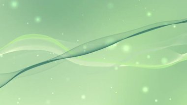 Beyaz çizgileri olan yeşil dalgalar ve noktalar dijital arkaplan siteleri veya ekoflatif kavramlar için uygun canlı ve soyut bir tasarım