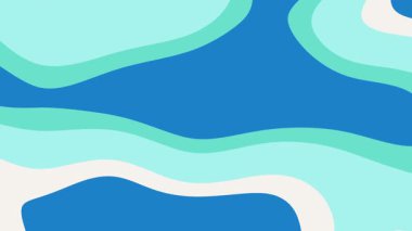 Okyanus temalı grafikler web sitesi arka planı ya da yaz temalı promosyonlar için ideal bir arkaplan üzerinde mavi deniz mavisi ve beyaz dalga tasarımı