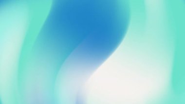 Cyan turkuaz renkli animasyon arkaplanı yumuşak renk geçişleri ile gelecekteki teknolojik tasarımlar veya Dünya Bilim Günü etkinlikleri için ideal temiz ve zarif bir dijital görünümde