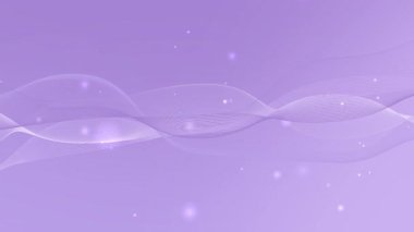 Beyaz dalgalı çizgiler ve ışık noktalarıyla mor arkaplan modern tasarım projeleri için mükemmel soyut arkaplanlar ve teknolojik grafikler