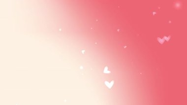 Pembe ve bej renginde parlak kalp elementleri ve ışıltılarıyla Sevgililer Günü kutlamaları için harika romantik tebrik kartları ya da düğün davetiyesi tasarımları.