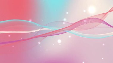 Pembe turuncu ve cyan mavisi soyut dalgalar yumuşak, parlak ışık saçan dalgalar dijital tasarım için mükemmel yeni yıl dekorasyon modası veya lüks etkinlik arkaplanı