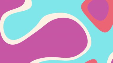 Yumuşak pembe mercan şeklindeki sıvı şekilli soyut arkaplan mavi gökyüzü ve krem Modern tasarımlar için mükemmel festival posterleri veya küresel kutlama olaylarıyla ilgili yaratıcı projeler