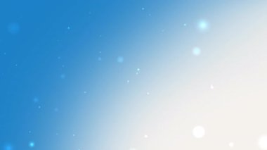 Parlayan ışık parçacıkları ve yumuşak bokeh ile mavi krem gradyan arka plan şenlik tasarımları veya dijital olay temaları için mükemmeldir